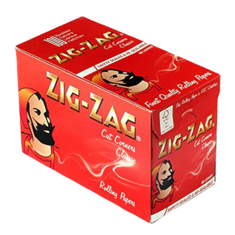 Zig Zag Red Regular Size Rolling Papers 50s Full Box