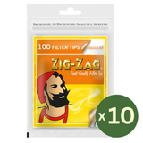 Zig Zag Regular Filter Tips 8mm (100 Tips per Bag) Full Box of 10 Bags