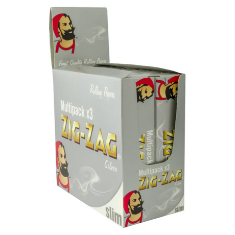 Zig Zag Silver King Size Rolling Papers 32s (Multipack of 3 Booklets) Full Box of 12 Packs