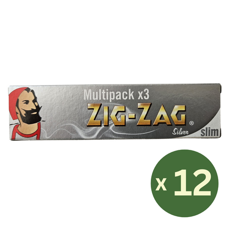 Zig Zag Silver King Size Rolling Papers 32s (Multipack of 3 Booklets) x 12 Booklets