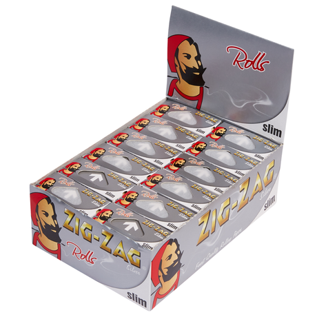 Zig Zag Silver No.1 Slim Roll | 4 Meters Full Box of 24 Rolls