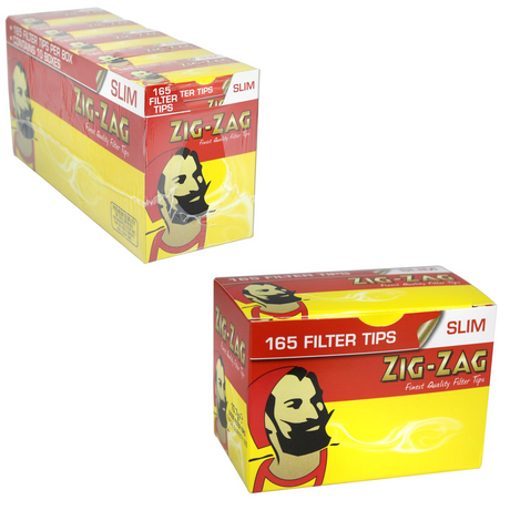 Zig Zag Slim Loose Filter Tips 6mm (165 Tips per Box) - Full Box 1650 Filters