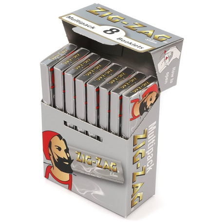 Zig Zag Ultra-Thin Silver Regular Rolling Papers (Multipack of 8 Booklets)