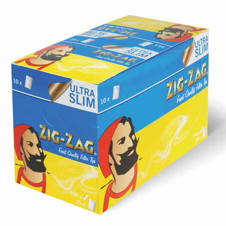 Zig Zag Ultra Slim Tips 5.3mm (150 Tips per Bag) Full Box